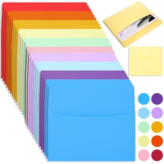 30 Pcs Oversized Wall Pockets, 10 Bright Colors Assortment, 10 x 12 Inches Paper Wall Folder Holder, Hanging File Organizer for Bulletin Boards Storage Back to School Office Home