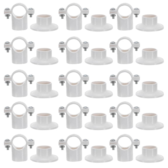 DEEPCRAFF 30Pcs U Shaped Plastic Pipe Clamp White for Versatile Water Pipe Holding and Support