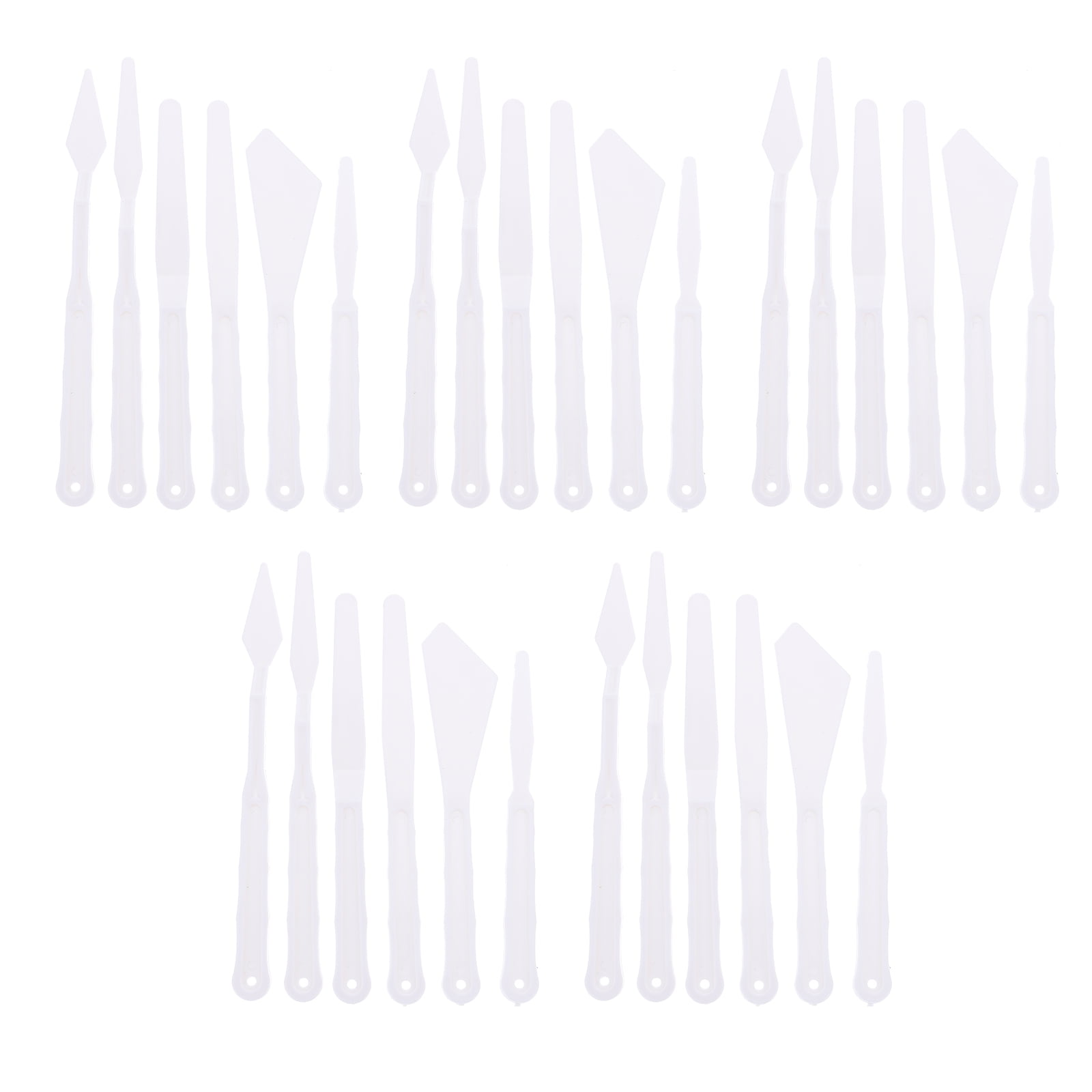 30 Pcs Paint Palette Knife Oil Paint Plastic Spatula Painting Supplies