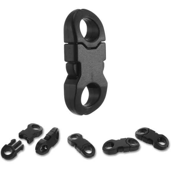 30 Pcs Paracord Buckles Breakaway Clasp Bracelet Buckles Quick Release Buckle 6mm Side Release Plastic Buckle For Bracelet DIY Crafts bag Necklace Backpack Paracord Accessories(Black)