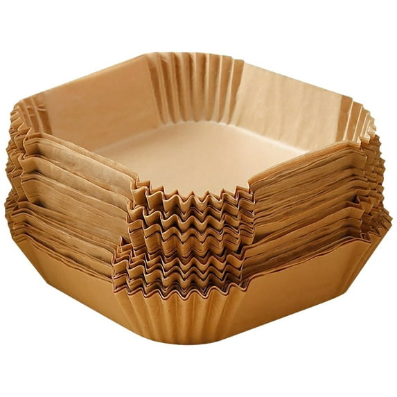 30 Pcs Parchment Paper, Square Liners for Baking Roasting Microwave, Filter Paper, Air Fryer Parchment Paper Liners Air Fryer Disposable Paper Liners, 7.87x6.3x1.77 Inch, Orange