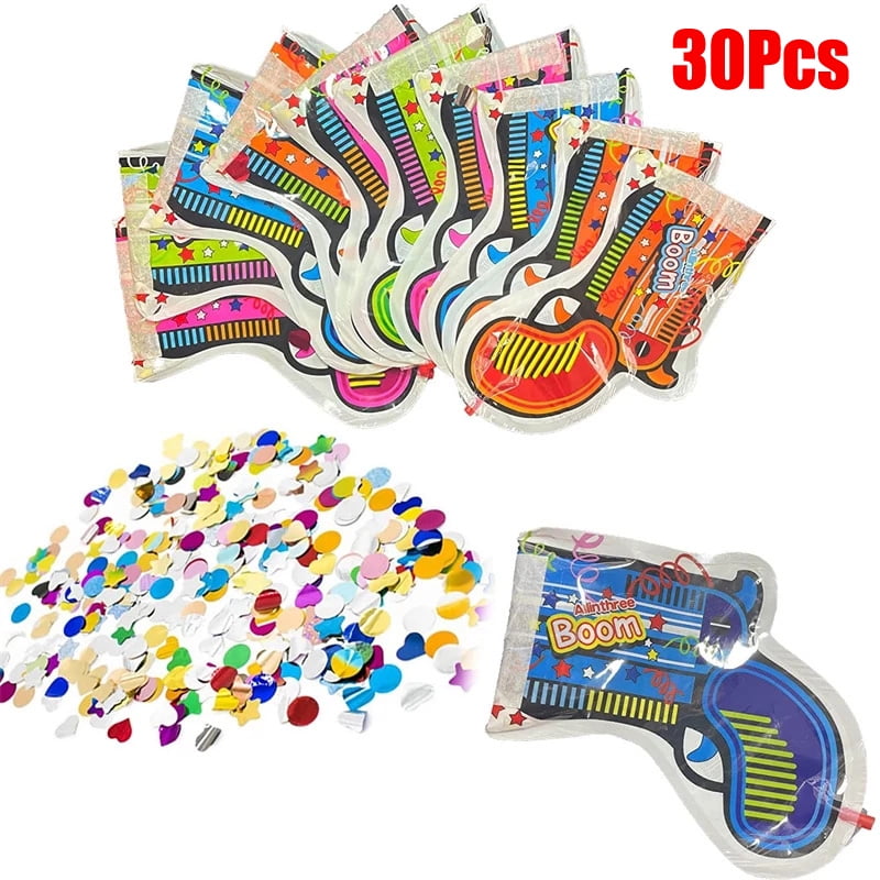 30 Pcs Party Poppers Gun Confetti Cannon Blow Air Confetti Shooter for