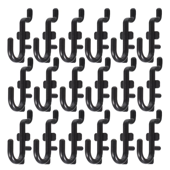 30 Pcs Pegs Pegboard and Hooks Tool Hook 5.00X3.50X0.50CM Black