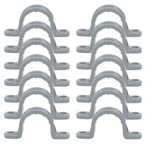 30pcs PVC Water Pipe Clamps U Brackets Mounting Supports U-Shaped Pipe Bracket Clips Cable Holders for Plumbing and Cable Management