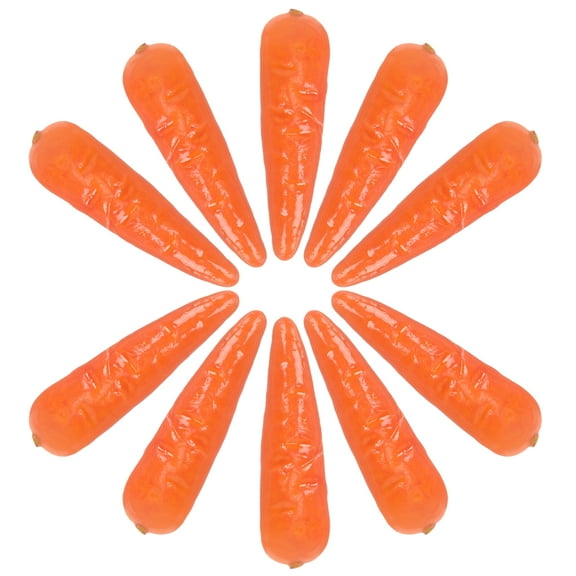30pcs Orange Artificial Carrots for Home Decor, Lifelike Foam Vegetable Props, Realistic Small Carrot Decorations