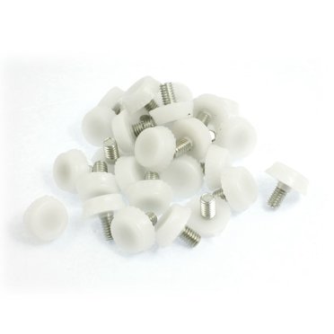 Uxcell White Plastic Mushroom Nails – 30-Pack, Furniture Feet For Chairs & Tables