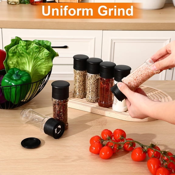 30 Pcs Plastic Salt and Pepper Grinder Set Refillable Small Spice Bottles  Manual Grinders for Kitchen