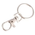 30 Pcs Plating Metal Key Ring Accessories Hook Split Metal Keychain