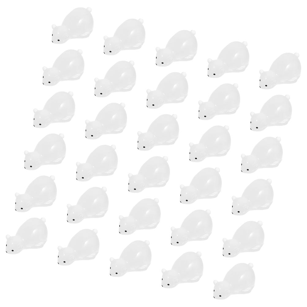 30 Pcs Polar Bear Statue Moss Animals Cute Bear Statue Garden Supplies