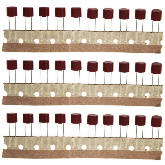 30 Pcs Radial Cables Slow Blowing Micro-Fuse T3.15A 250V,30 x Micro-Fuse,Dark Red
