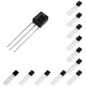 30 Pcs Reception Distance 15M Infrared VS838 IR Receiver Modules Black,30 x Infrared Remote Control Receiver Modules,Black& Silver Tone