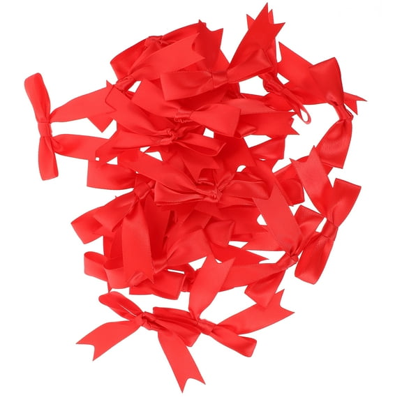 30 Pcs Red Bow Small Decorative Bows Present Wrapping Gift Boxes for Presents Package Twine Bowknot Valentines