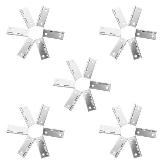 30 Pcs Stainless Steel Hinge Knobs Cabinet Hinges Brackets Silver
