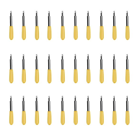 30 Pcs Replacement Blades for Explore Air 2 Vinyl Cutting Blade 30 Degree Cutting Plotter Blades Blades for Maker Expression Vinyl Cutter Machines (Yellow)