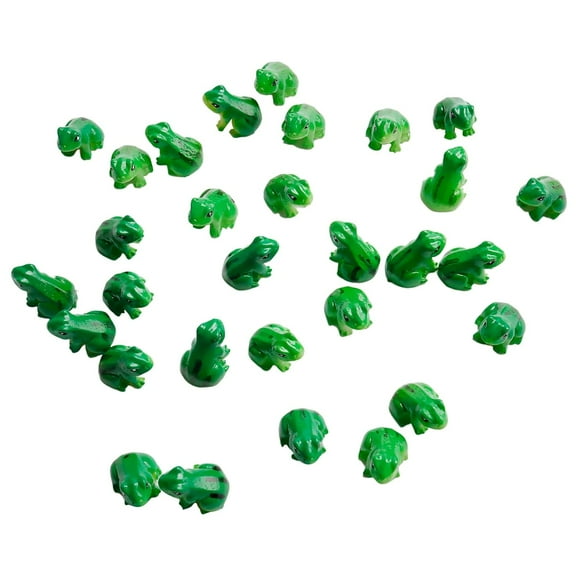 30 Pcs Resin Mini Frogs Green Frog Miniature Figurines Animals Model Fairy Garden Miniature Moss Landscape DIY Terrarium Crafts Ornament Accessories for Home Décor