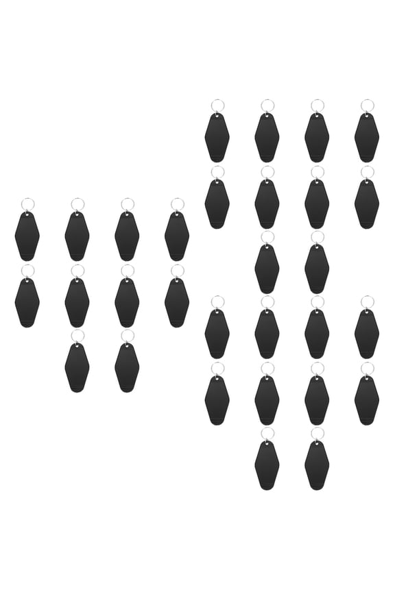 30 Pcs Rhombus Luggage Labels Blank Luggage Tags Plastic Keychain Tags Backpack Labels