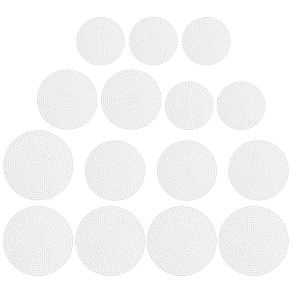 30 Pieces Round Plastic Mesh Canvas for Kids Cross , Children's Embroidery Toy Shapes
