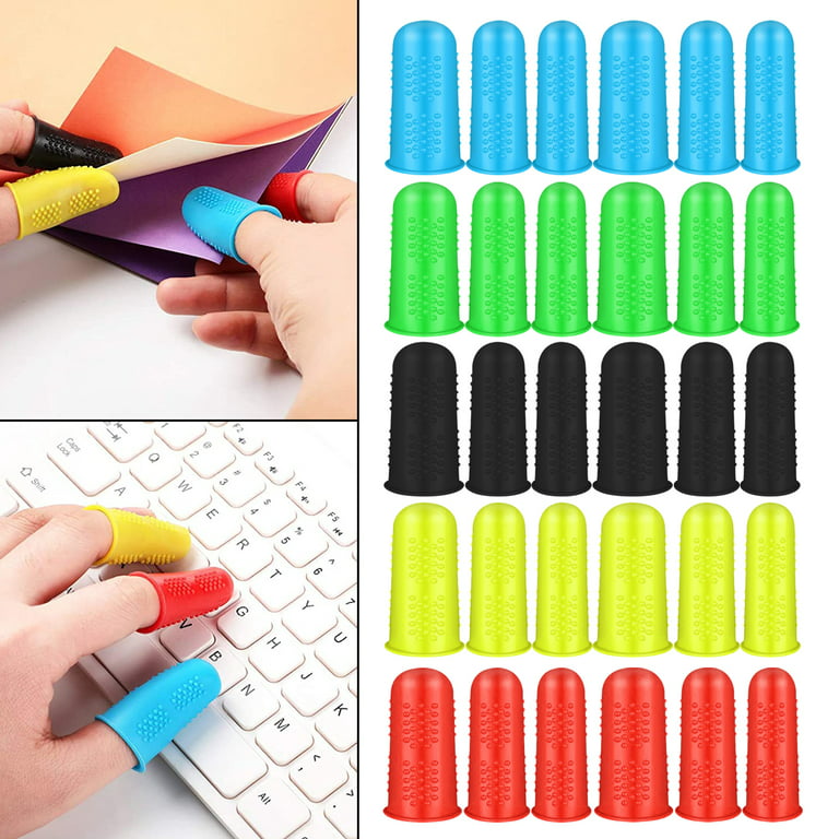 30 Pcs Rubber Fingers Tip Pads Grips for Money Counting, Silicone