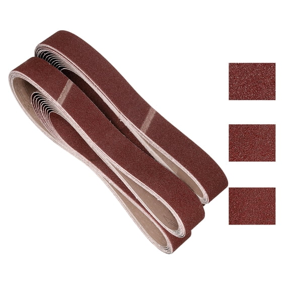 30 Pcs Sanding Belts 2 x 72 Inch 40/60/80 Grit Aluminum Oxide Abrasive Sandpaper for Metal Grinding Weld Rust Removal