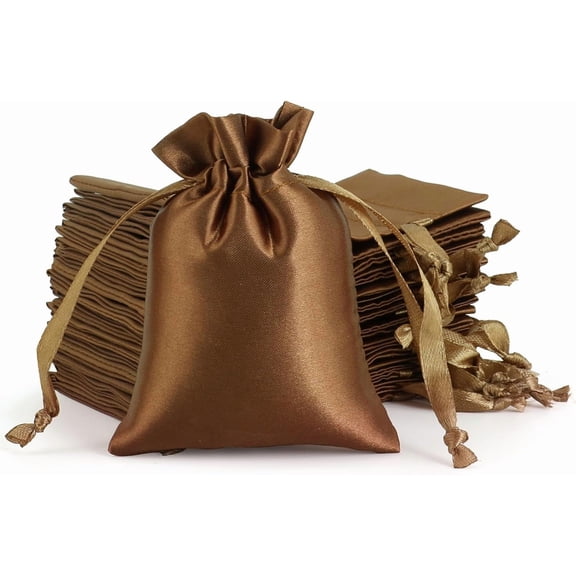 30 Pcs Satin Cloth Gift Bags, For Christmas Party、Kids Classroom, Wedding, Birthday, or Baby Shower Party Favors, Christmas，July Fourth, Jewelry, 3x4 inches with Drawstring for Small Business