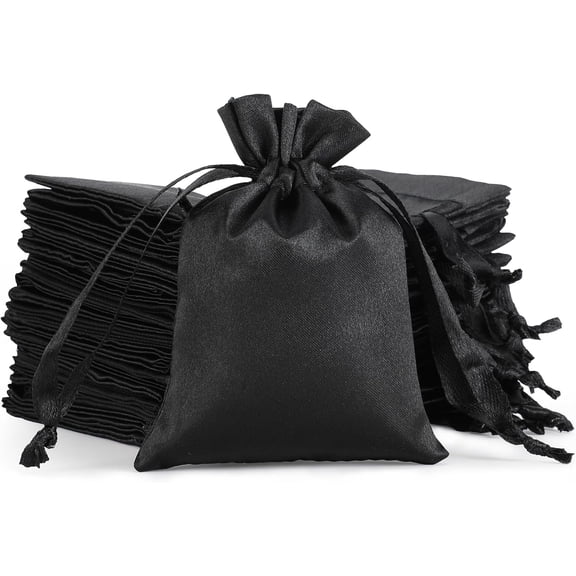 30 Pcs Satin Cloth Gift Bags, For Christmas Party、Kids Classroom, Wedding, Birthday, or Baby Shower Party Favors, Christmas,July Fourth, Jewelry, 3x4 inches with Drawstring for Small Business