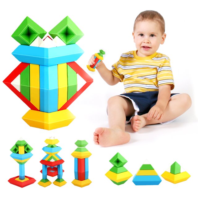 30Pcs Set Building Blocks Stacking Toys for Kids Stacker Toy 3D