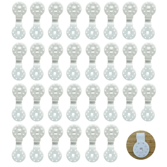 30 Pcs Shade Cloth Plastic Clips (Round),for Fence Fabric Tarp Clips Outdoor Garden Netting,Anti Bird Netting,Sun Shade Net(White Small)