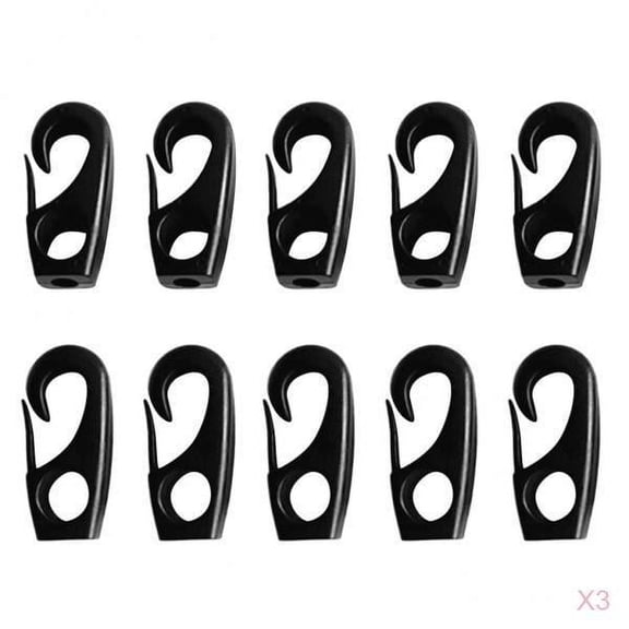 30 Pcs  Shock Cord Hook Snap Hooks for 7mm Elastic Rope Strapping