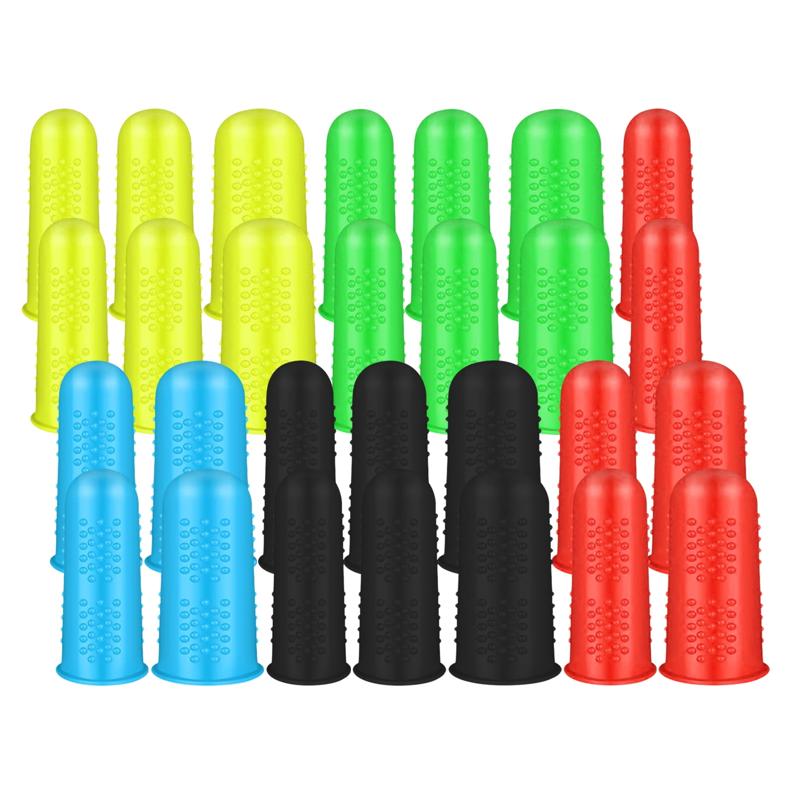 30 Pcs Silicone Finger Protectors Cap Covers, Fingers Tip Pads Grips