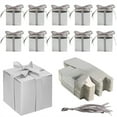 thumbnail image 1 of 30 Pcs Silver Paper Favor Boxes Square Gift Bags with Ribbons DIY Craft Wrapping Present Boxes Chocolate Candy Small Item Containers for Wedding Home Decor Birthday Party Supplies By Scheam, 1 of 6