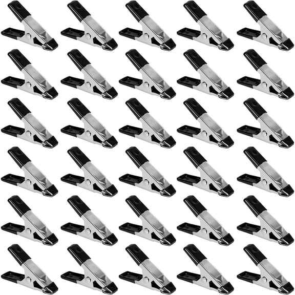 30 Pcs Small Clamps,Garden 2 Inch Mini Spring Clips Clamps Heavy Duty for Crafts/Backdrop/Greenhouse,Metal Chip Clips Open Mouth is 3/4 Inch for Woodworking Photography