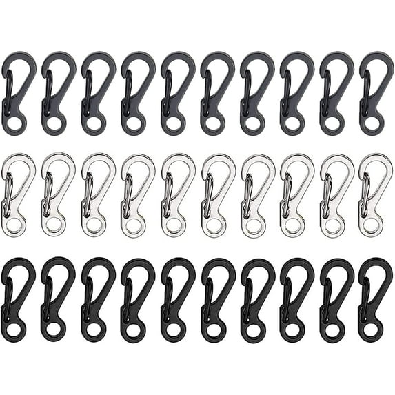 30 Pcs Small Keychain Clip for Keys Carabiner Clip for Keys,Mini ...