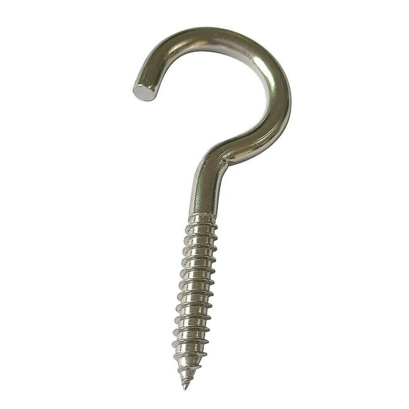 30 Pcs Stainless Steel (304) Screw-in Hooks 3 Sizes 40mm 50mm 65mm Eyelet Screw Hooks Sturdy