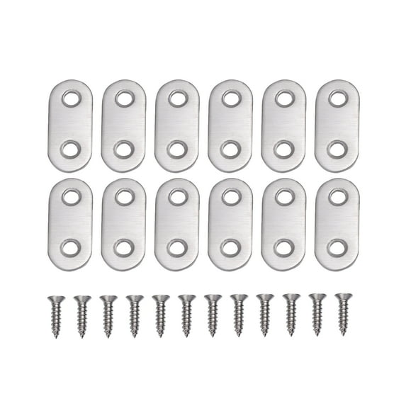 NIAIZEK 30pcs Stainless Steel Mending Plates Flat Joining Repair Plates for Household Items Fixing