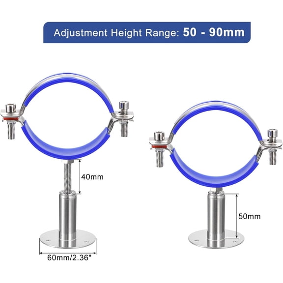 30 Pcs Stainless Steel Rope Clamp, Heavy Duty Double Rope Clips for Rope Fixing, Rope Clamps Built-in Spike Bit Fits for 3/8 Inch to 1/2 Inch Twisted or Braided Ropes