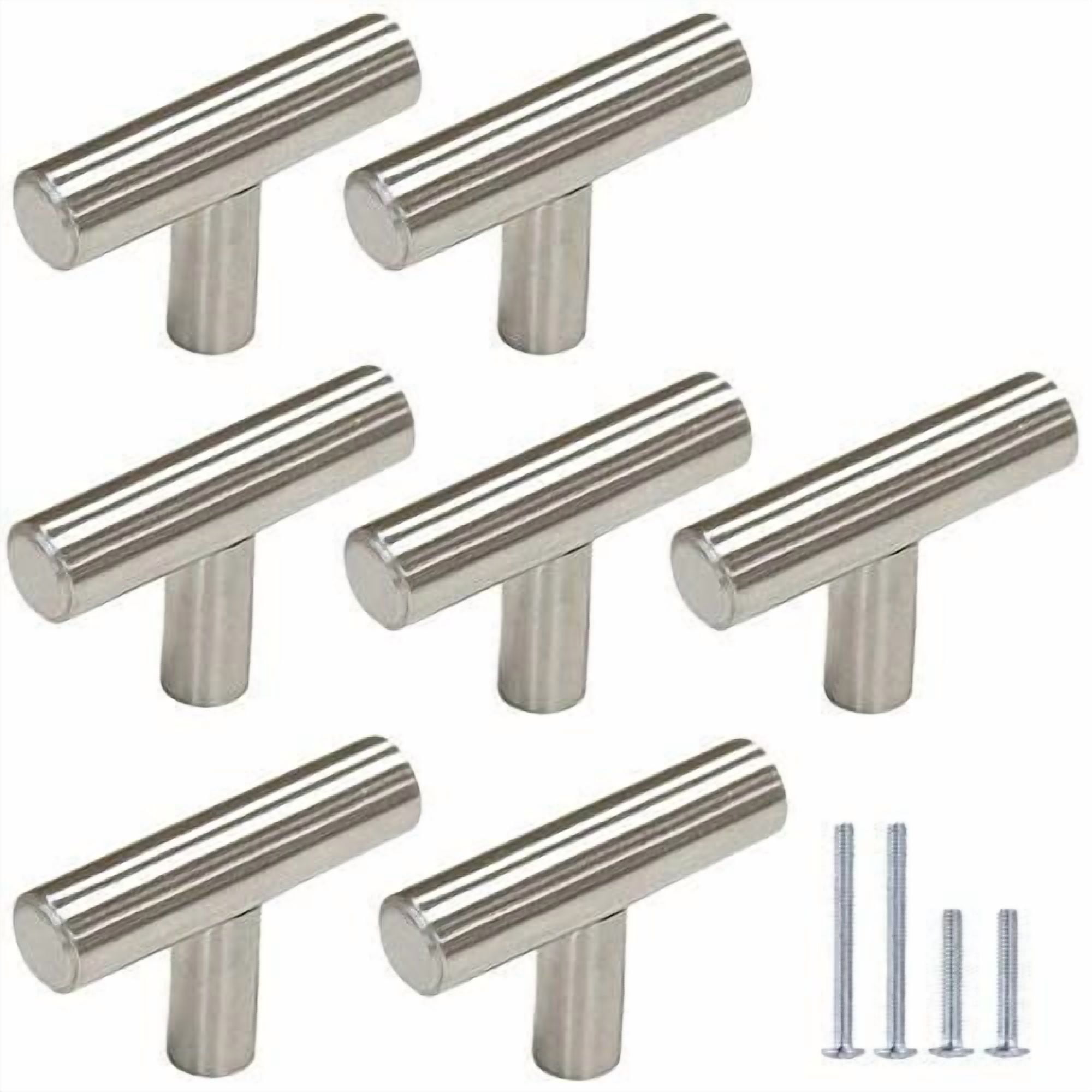 30 Pcs Stainless Steel Satin Nickel Finish 2 inch Kitchen Cabinet Handles T Bar Drawer Pulls