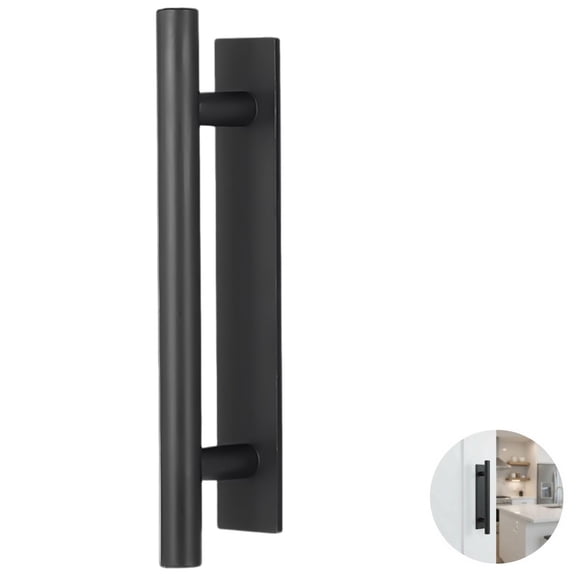 30 Pcs Stick-On Cabinet Pulls, Black Self-Adhesive Push-Pull Helpers for Doors, Water-Resistant Plastic Drawer Handles for Wardrobes, Sliding Glass Surfaces