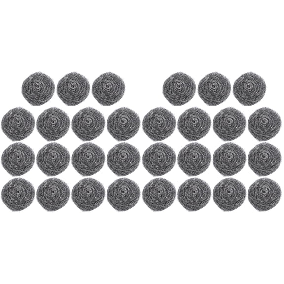 30 Pcs Strong Detergency Dishwashing Brush Steel Wool Sponge Cast Iron Scrubber Stainless