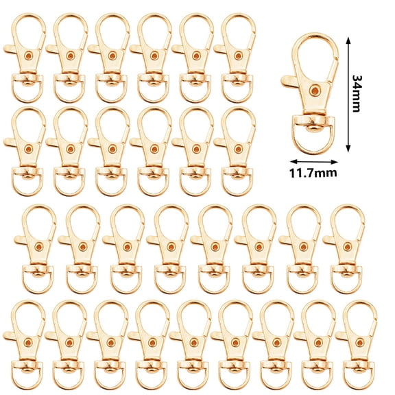 30 Pcs Swivel Clasps Lanyard Clips Snap Hook Metal Lobster Claw Clasp