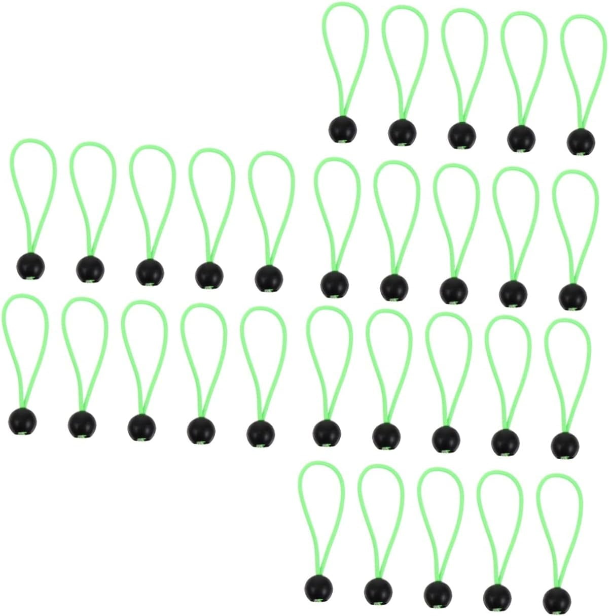 30 Pcs Tent Bungee Cord Black Elastic Band Tarp Tent Heavy Duty Tarp