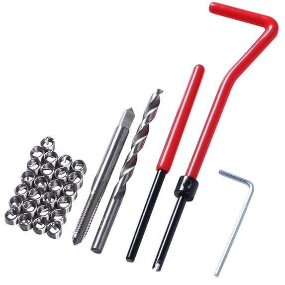 30-Piece Metric M5 Thread Helicoil Repair Kit with Installation Tools for Automotive and Mechanical Thread Restoration