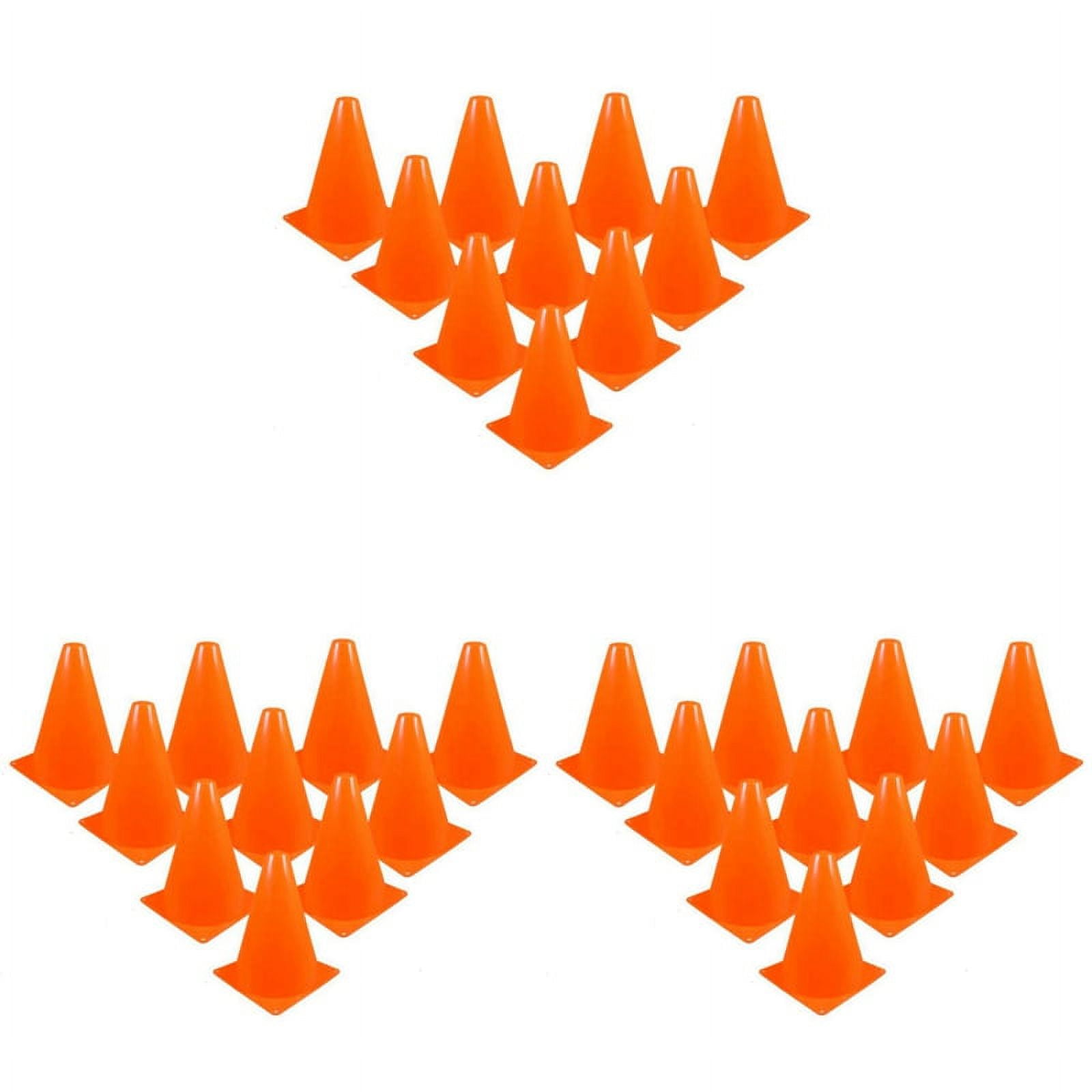 30 Pcs Traffic Cones - 7 Inch of Multipurpose Construction Theme Sports Activity Cones for Football Training