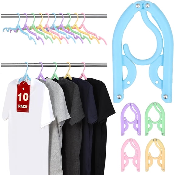 30 Pcs Travel Hangers, Cruise Ship Essentials Foldable Plastic Hangers Travel Essentials, Portable Cruises Must Haves 2025, for Suitcase, RV Camping Airplane Europe Vacation Essential