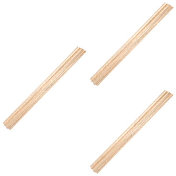 30 Pcs Triangular Wooden Strip Window Screen Modeling Trim Decor Dowel Rod Molding