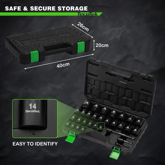 30-Piece 1/2" Drive Shallow Impact Socket Set