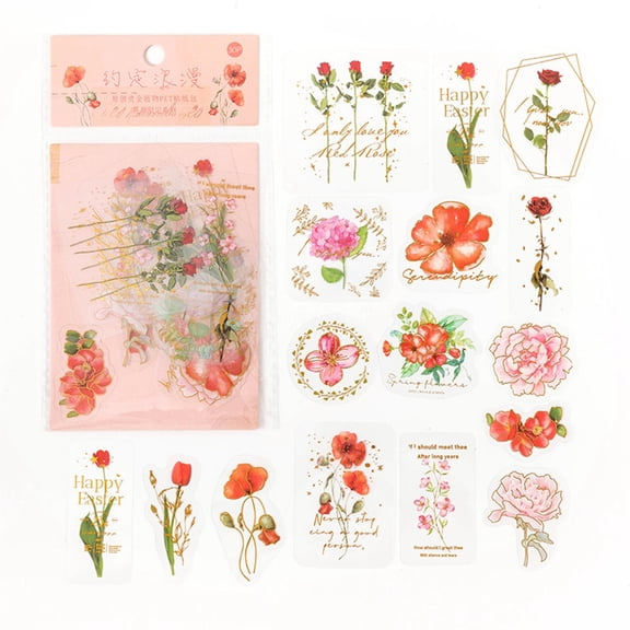 30-Piece Aesthetic Floral Paper Sticker Pack for Journaling, Scrapbooking, and DIY Diary Decoration 30PCS Journaling Notebook