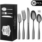 https://i5.walmartimages.com/seo/30-Piece-Black-Set-6-TINANA-Stainless-Steel-Flatware-Set-Mirror-Polished-Cutlery-Utensil-Set-Durable-Home-Kitchen-Eating-Tableware-Set-Fork-Knife-Spo_8e6da915-678c-4052-8796-7d0ff306b464.6b571ed271a1c37df9e53d091be67662.jpeg?odnWidth=180&odnHeight=180&odnBg=ffffff