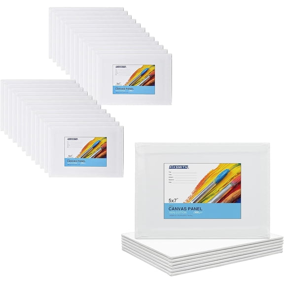 30 Piece Blank Art Canvas Board 5x7 Inch 100 Percent Cotton Triple Primed Painting Panel
