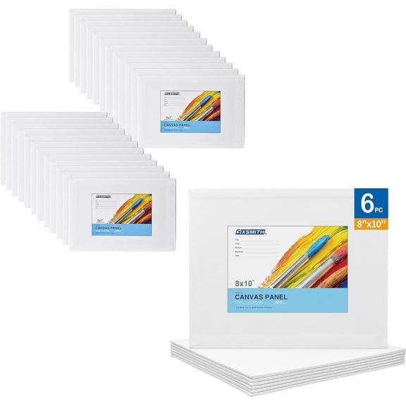 30 Piece Blank Art Canvas Board Set 5x7 Inch And 8x10 Inch 100 Percent Cotton Primed Panel