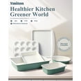 thumbnail image 1 of 30-Piece Ceramic Nonstick Baking Pans Set, Green Stackable Bakeware with Oven Safe Up to 550F, 1 of 8